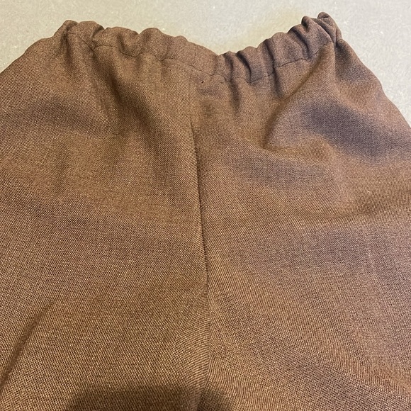 Beautful dark brown vintage handmade pants ladies small lined - Picture 2 of 3
